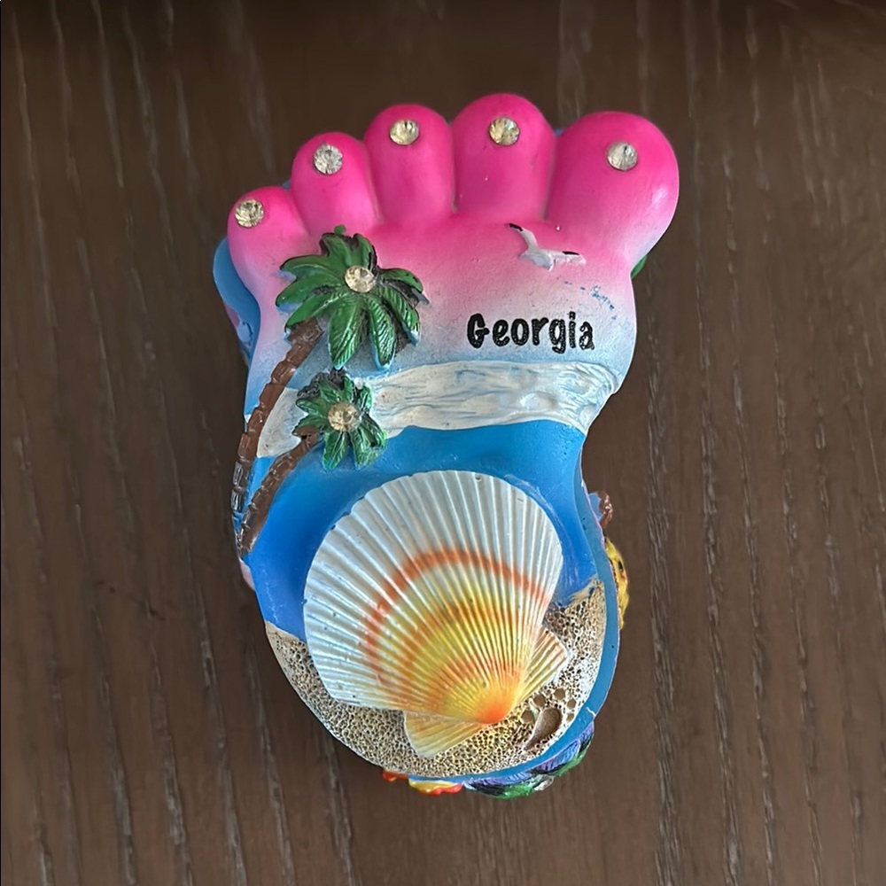 Georgia Beach Souvenir Jewelry Box (with a pair of earrings)